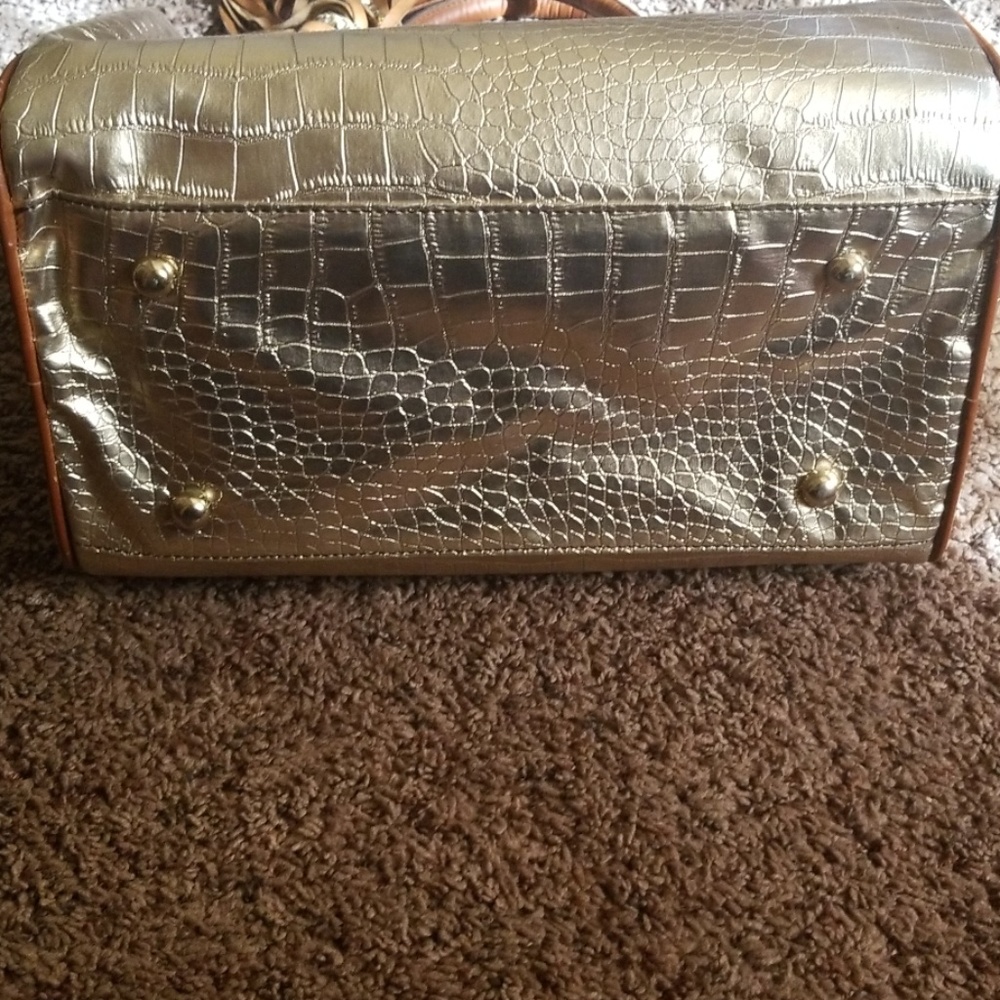 Imoshion Gold and Brown Satchel - Picture 2 of 7